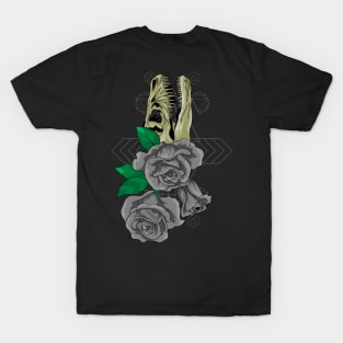 black rose flower T-Shirt